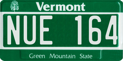 VT license plate NUE164