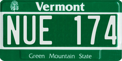 VT license plate NUE174