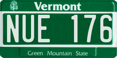 VT license plate NUE176