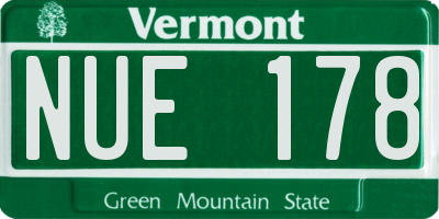 VT license plate NUE178