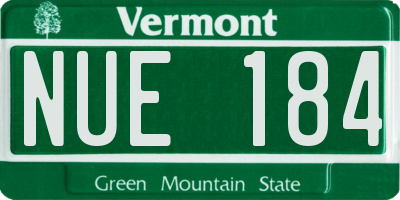 VT license plate NUE184