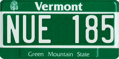 VT license plate NUE185