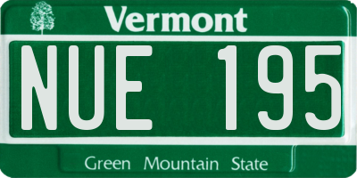 VT license plate NUE195