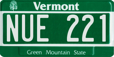VT license plate NUE221