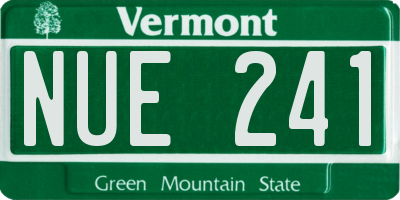 VT license plate NUE241