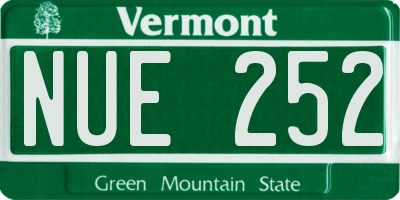 VT license plate NUE252
