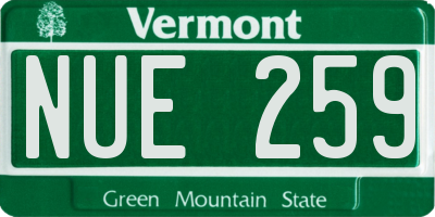 VT license plate NUE259