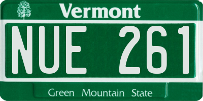 VT license plate NUE261