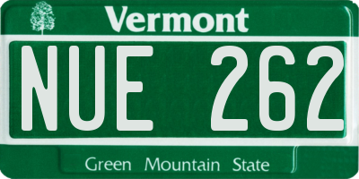 VT license plate NUE262