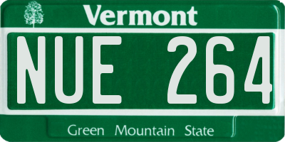 VT license plate NUE264