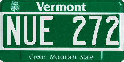 VT license plate NUE272