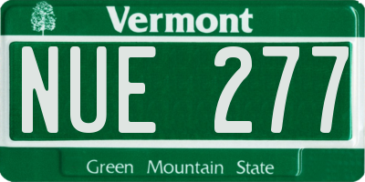 VT license plate NUE277