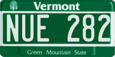 VT license plate NUE282