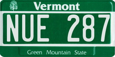 VT license plate NUE287