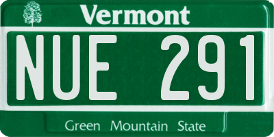 VT license plate NUE291