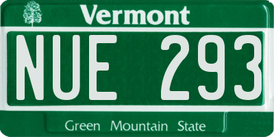 VT license plate NUE293