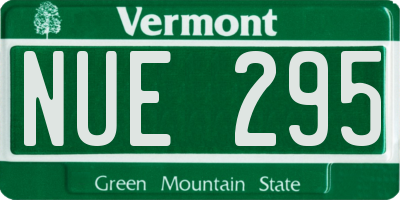 VT license plate NUE295