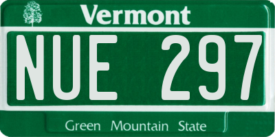 VT license plate NUE297