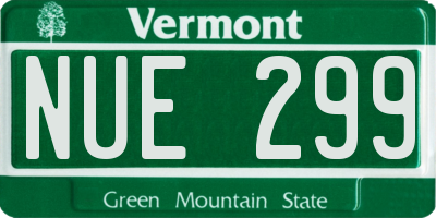 VT license plate NUE299