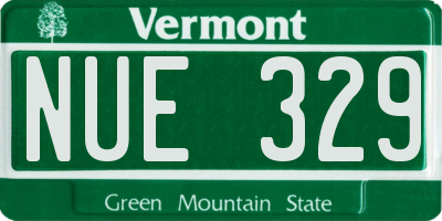 VT license plate NUE329