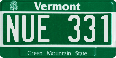 VT license plate NUE331