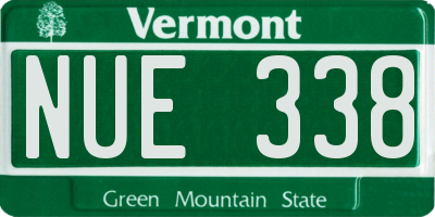 VT license plate NUE338