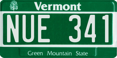 VT license plate NUE341