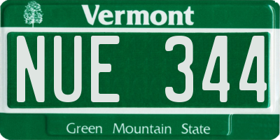 VT license plate NUE344