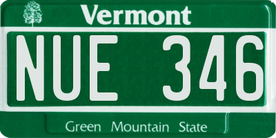 VT license plate NUE346