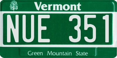 VT license plate NUE351