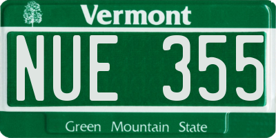 VT license plate NUE355