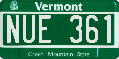 VT license plate NUE361