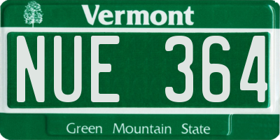 VT license plate NUE364