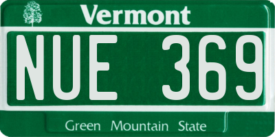 VT license plate NUE369