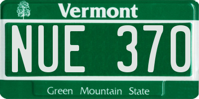 VT license plate NUE370