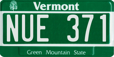 VT license plate NUE371