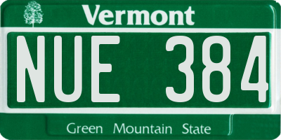 VT license plate NUE384