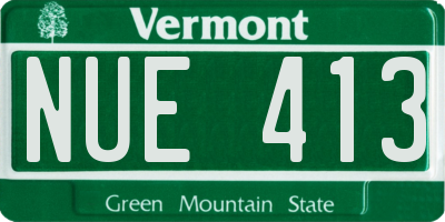 VT license plate NUE413