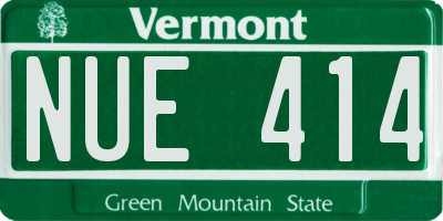 VT license plate NUE414