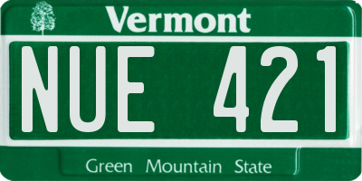 VT license plate NUE421