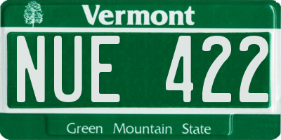 VT license plate NUE422