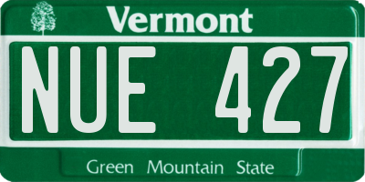 VT license plate NUE427