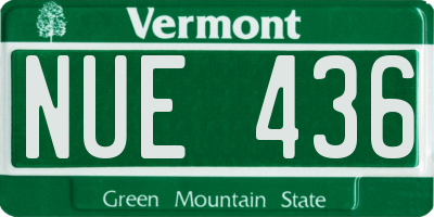 VT license plate NUE436