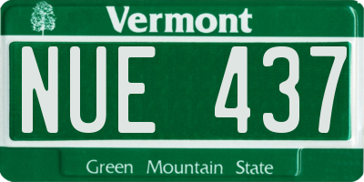 VT license plate NUE437