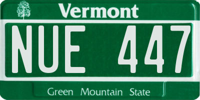 VT license plate NUE447