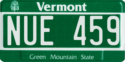 VT license plate NUE459