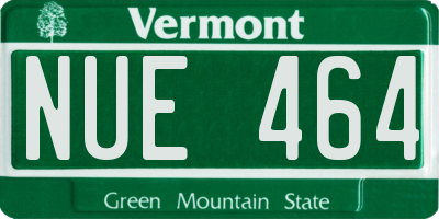 VT license plate NUE464