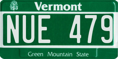 VT license plate NUE479