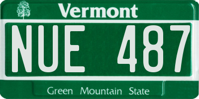 VT license plate NUE487