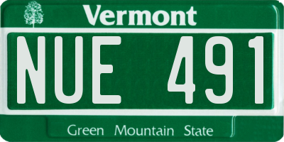 VT license plate NUE491